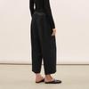 LESS Women's Straight Leg Wool Blend Cropped Pants