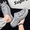 Fashion Autumn and Winter Waterproof Cotton Slippers Men's Bags and Home Slippers Indoor Confinement Shoes Plush Couple Shoes