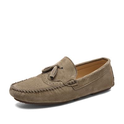 Spring and Autumn Men's Casual Leather Shoes Anti Slip Soft Soled Men's Driving Shoes Loafers