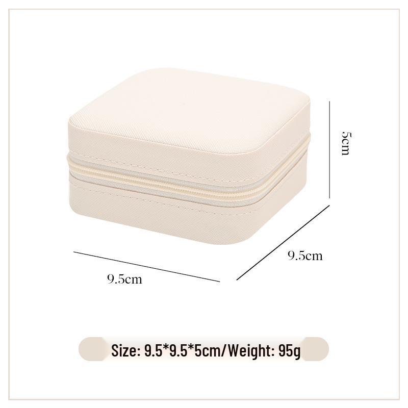 

Velvet Zipper Jewelry Box: Portable Necklace, Bracelet, Ring, and Earring Storage Single