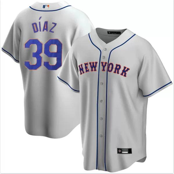 Teljesen hímzett New York Mets Szám. 39 Diaz Férfi Baseball Meccsmez