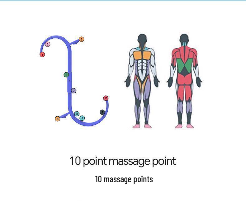 S-shaped Deep Acupressure Massage Stick for Shoulder, Neck, Lumbar & Back Trigger Points