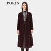 Ports Women's Chestnut Brown Double-Faced Wool Coat