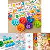 Montessori Math Learning Puzzle For Kids Wooden Bead Counting And Matching Game