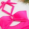 2025 European & American Sexy Tie-up One-piece Swimsuit Bikini