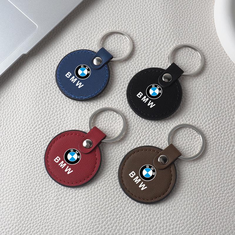 For BMW 1 3 5 7 Series X1 X3 X4 X5 F10 F15 F16 F20 F30 F18 F25 M3 M4 E34 Leather Car Badge Keychain Keyring Key Ring Pendan Gift bzbf85