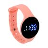 Montre Numérique Enfant Étanche Bracelet Silicone Résistant aux Rayures LED Électronique pour Étudiants Rose Clair