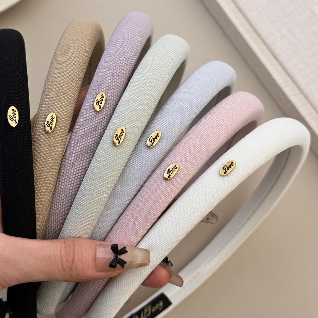 Autumn Winter 2024 Korean Style High Crown Macaron Color Headband for Women New Fashionable High-End Feel Hairband