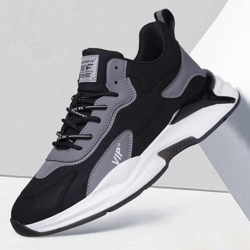 New Men's Shoes All-Match Casual Sneaker Comfortable Non Slip Running Shoes Breathable and Deodorizing Thick Soled Shoes