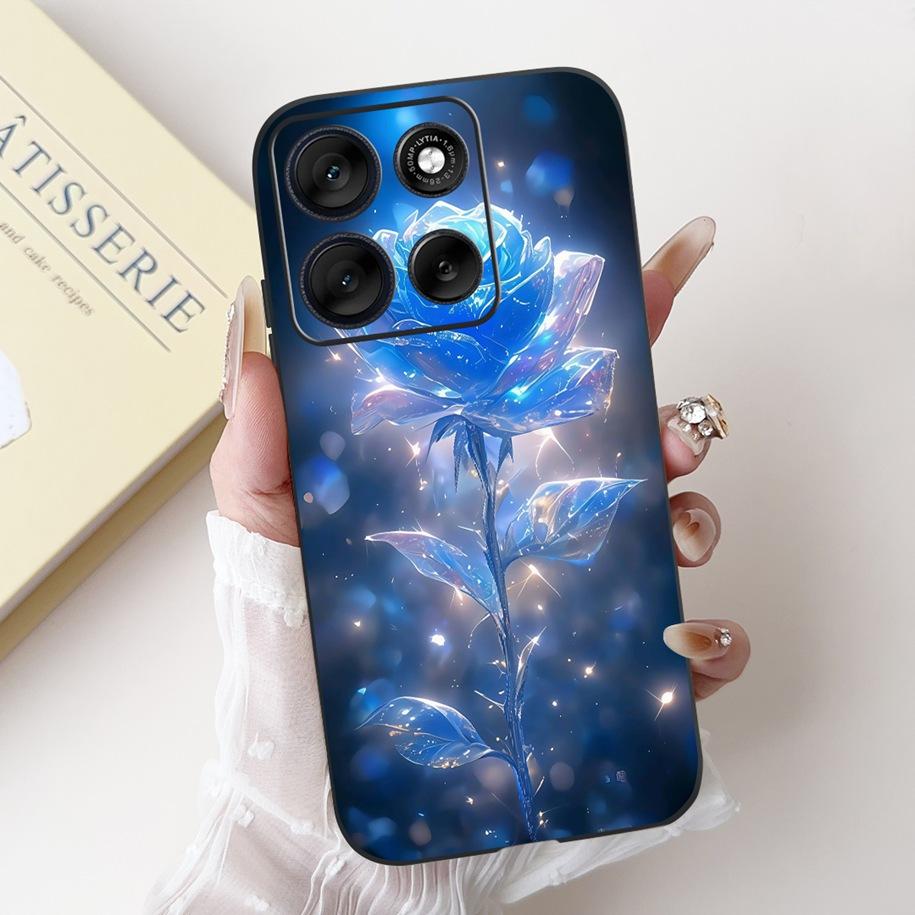 For Motorola Moto G86 G56 5G Case 2025 Fashion Flower Marble Sunset Capa Soft Silicone Phone Cover For MotoG56 MotoG86 5G Bumper