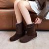 Women's Flat Cotton Shoes 2026 Warm Plush Winter Snow Boots Comfortable Anti Slip Ankle Boots Fashion Round Toe Botas Mujer