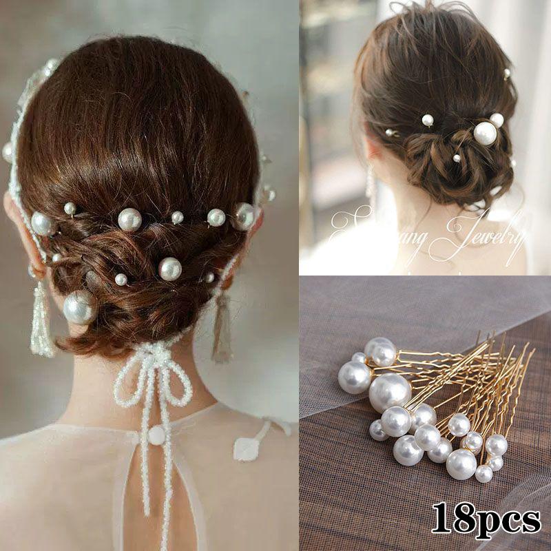 

Элегантные искусственные жемчужные шпильки для волос, свадебные U-образные металлические гребни для волос, вилки для женщин, зажимы для волос, ювелирные аксессуары