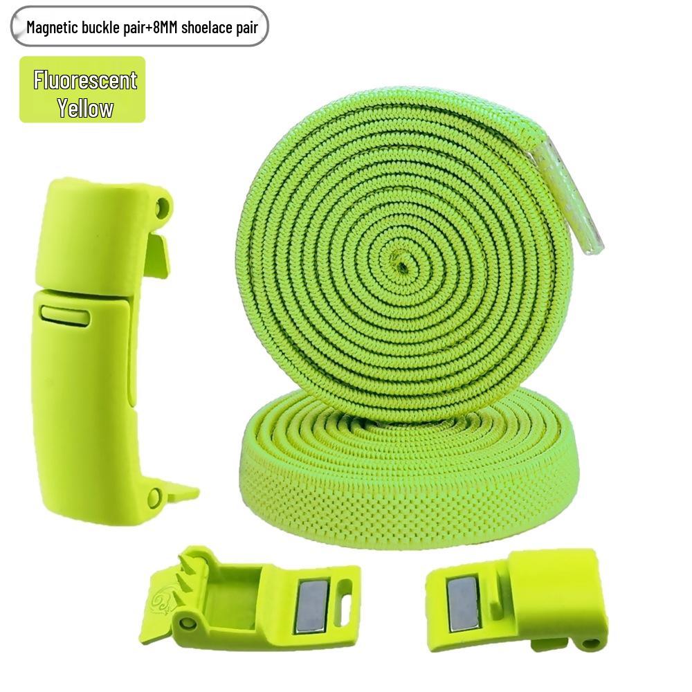 Colorful Magnetic No-Tie Elastic Shoelaces - Creative Metal Buckle Accessory