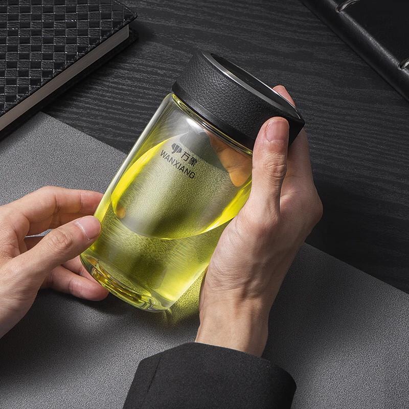 Wanxiang Portable High Borosilicate Glass Water & Tea Bottle