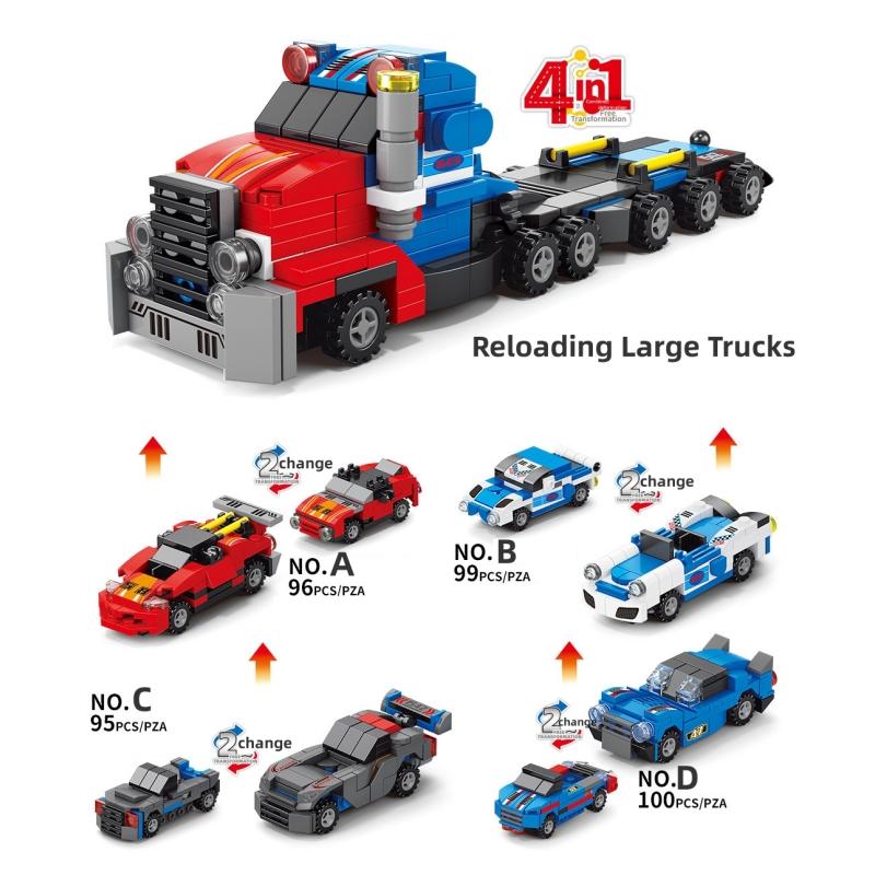 Neues Mech-Transformations-Bausatz-Set Captain Op Feuerwehrwagen Actionfiguren Kombinierbar für Kampfmodus Spielzeug Geschenke