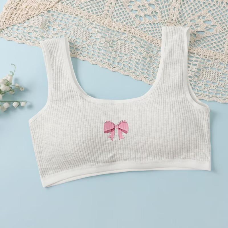 

Хлопковое нижнее белье для девочек, спортивный бюстгальтер, тренировочный бюстгальтер, нижнее белье для студентов 8-14 лет one size серый