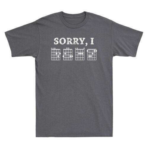 Sorry I-DGAF Funny Hidden Message Guitar Chords Note Lover Vintage Men s T-Shirt Unisex T-Shirt XL
