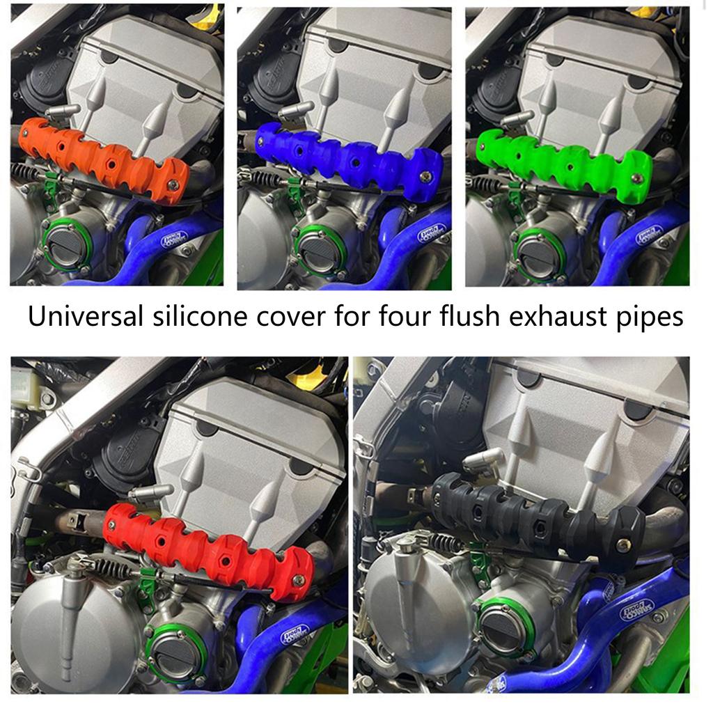 Versatile Silicone Exhaust Pipe Covers Easy to Install Silicone Exhaust Pipe Protections Heatproof for City Driving