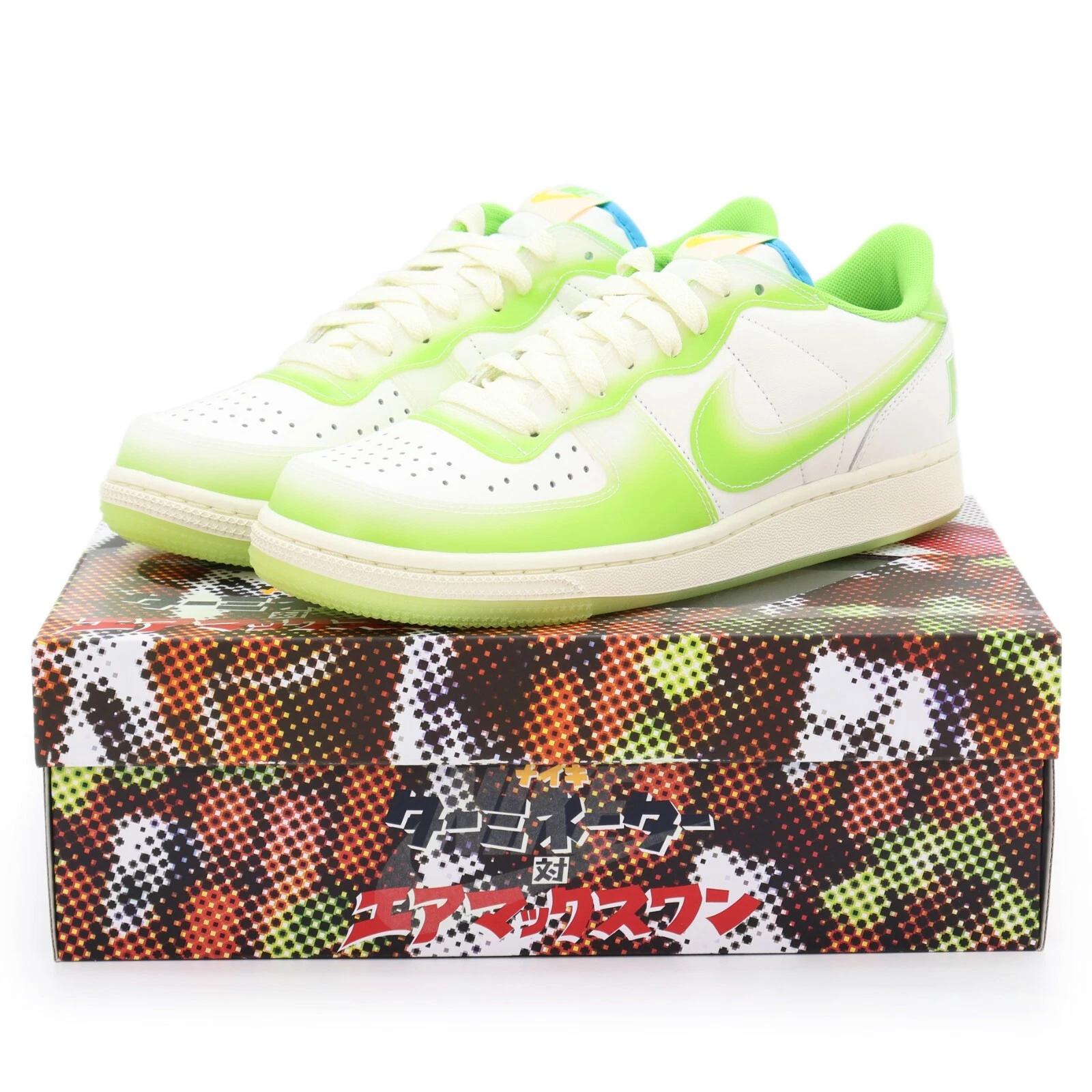 FN7651-133 Nike Terminator Low PRM Soft Vinyl Sail Lime Blue Green White (Men s) US 10.5