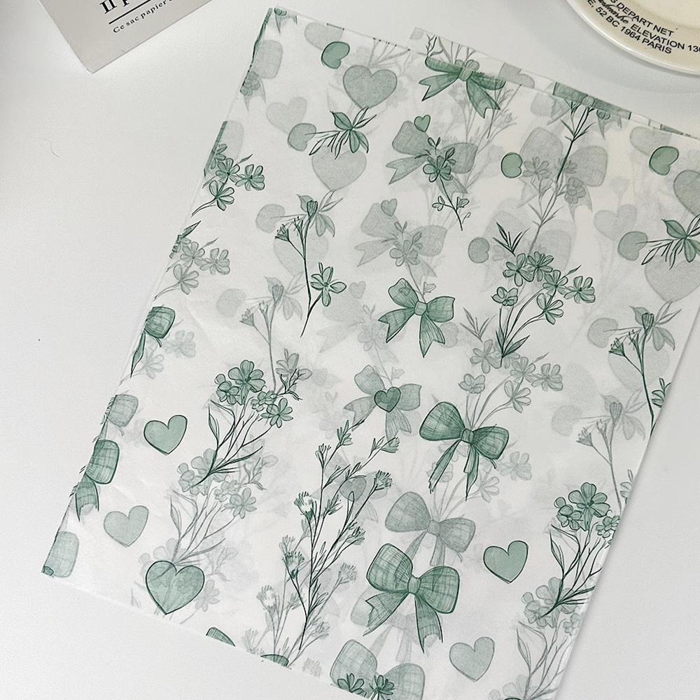 10 Sheets 50x35cm Bowknot Tissue Paper Gift Wrapping Paper Silver Snowflake Strawberry Flower Bouquet Packaging Decoration Paper