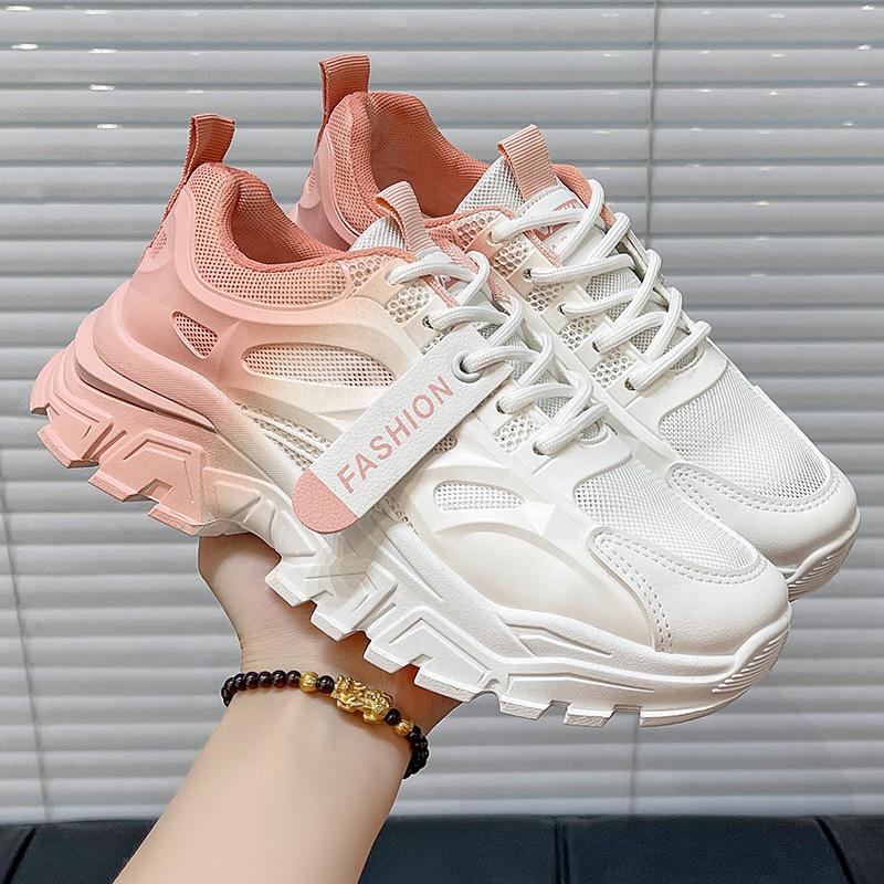 Daddy Shoes Ins Tide Spring New Mesh Breathable Thick Sole Heightening Leisure Sports