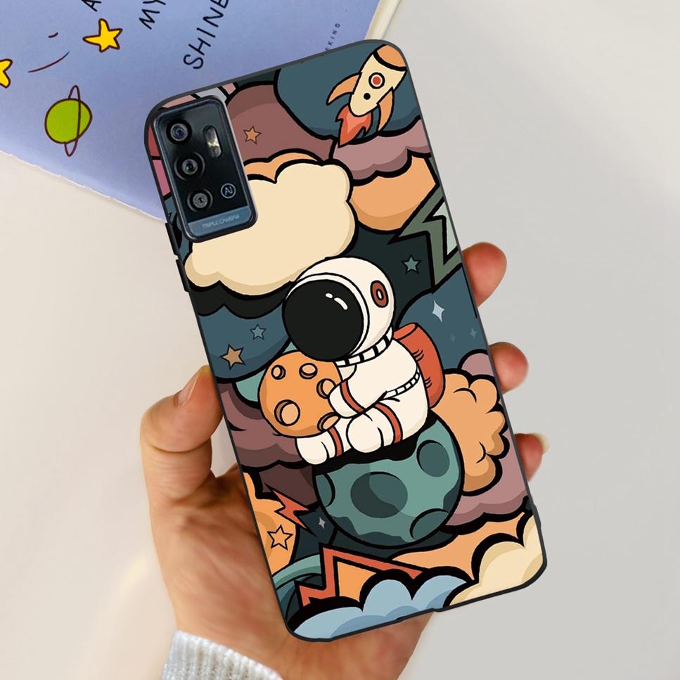 For ZTE Blade A71 6.52" Case Cartoon Dinosaur Football TPU Soft Silicone Cover For ZTE Blade A71 2021 A7030 Phone Cases Fundas