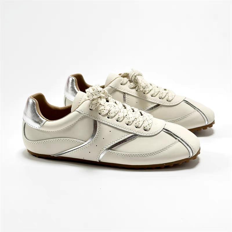 Fashion Shoes Female 2025 Hot Sale Lace-up Women's Vulcanize Shoes Fashion Round Toe Outdoor Slip-Resistant Casual Versatile Sneakers
