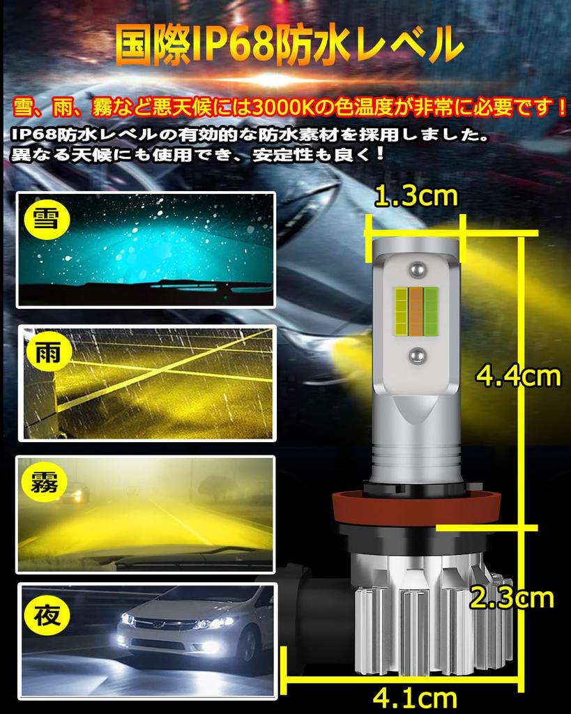 new WENLE Common LED Fog Lamp 3 Color Switching for DC12V Vehicles High Brightness Bright 15000LM 40W Optical Axis Adjustable Integrated Color Change