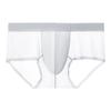 Underpants Summer Thin Briefs Men L-3XL Large Size with Crotch Cloth Ice Silk Boxers Panties Breathable Quick Dry