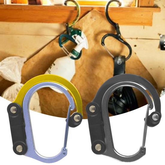 

Вращающийся складной D-образный карабин для альпинизма на открытом воздухе, велосипедный карабин, крючки с защелкой и зажимом