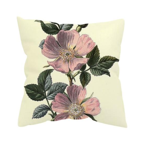 

Чехол на подушку, без морщин, легкий уход, наволочка из полиэстера с цветочным принтом в виде листьев, товары для дома 3