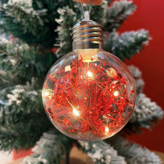 Julepynt LED Lyskuler Mykt Ambient Lys Knusesikker PVC Julelys Festlig Opplyst Kule