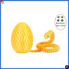 Ovo de Cobra Impresso em 3D com Dobradiça Interna Flexível Brinquedo Animal, Ovo Surpresa com Articulação Móvel Decoração de Mesa para Casa