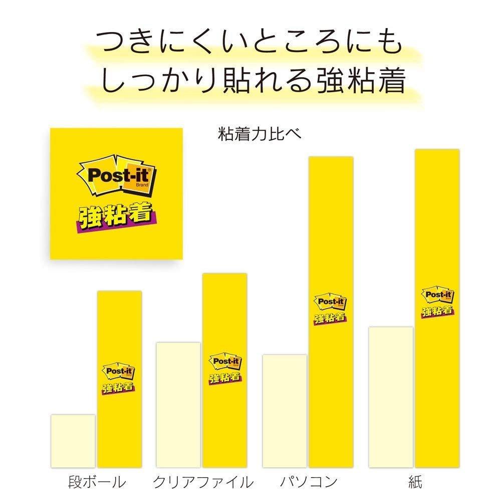 3M Post-it Strong Adhesive Sticky Notes Neon Colors 50x15mm 90 Sheets X 5 Pads 700SS-NE