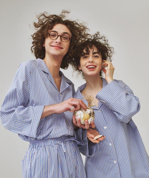 

[OGGITT] Dormitory Season Stripe Pajamas Sea Sand [Shipped from Korea] 100% Authentic M