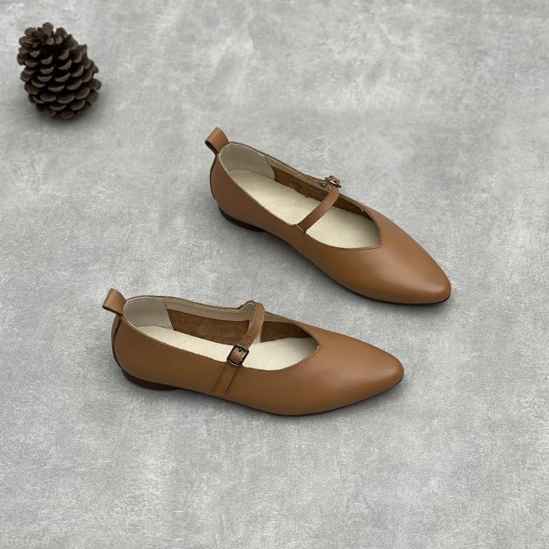 New Pointed-toe Single-toe Flat Simple and Versatile Women's Shoes