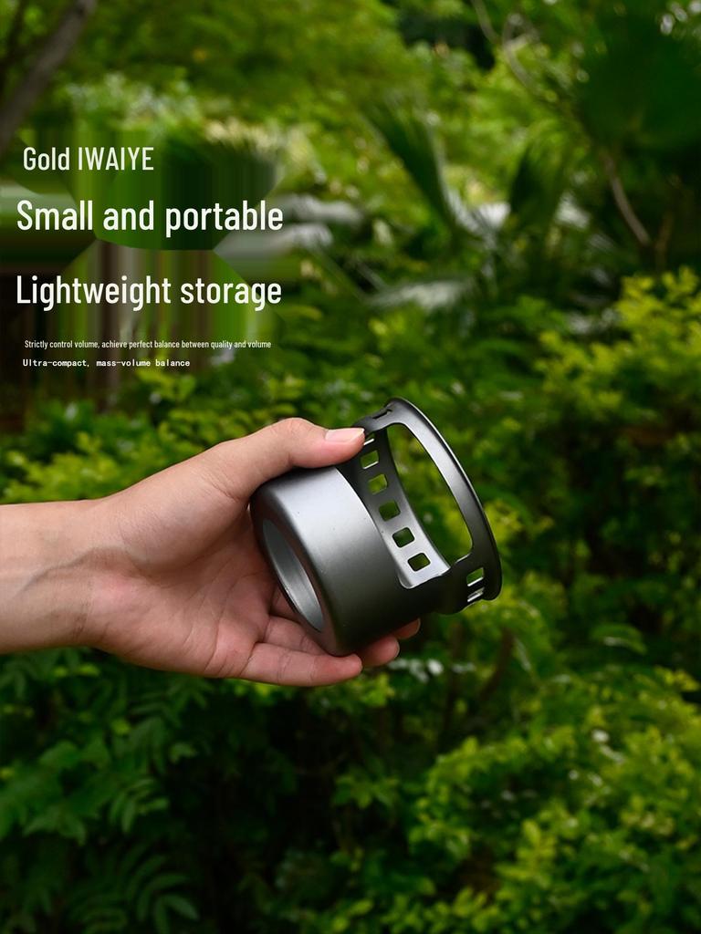 Windproof Mini Outdoor Camping Alcohol Stove with Solid & Liquid Fuel Compatibility