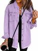 Damen Jeansjacke, Slim Fit Stretch Baumwolle Freizeit Oberbekleidung mit mehreren Taschen
