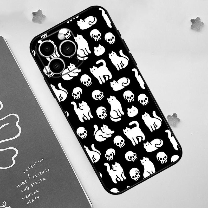 Witch Black Cat Phone Case For iPhone 17 Pro Max 14 13 12 11 15 16 Pro Max Mini 16 Plus 16e 17 Air Funda