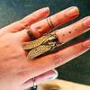 Stylish Finger Rings Jewelry Eye catching Exaggerated Cicada Shape Finger Rings