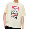 Fila X Have A Good Time Collaboration Large Logo Round Neck Short Sleeve T-Shirt Unisex Tops Cheese-White F11U229103F-IV