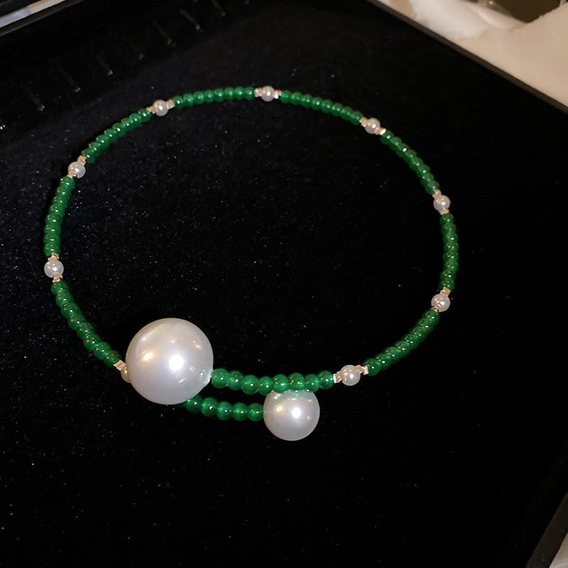 Dopamine Ethnic Retro Beaded Colorful Pearl Choker Necklace - Niche High-End Fashion