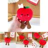 Adorable Red Apple Plush Keychain Cute Fruit Doll Bag Charm For Christmas Gifts