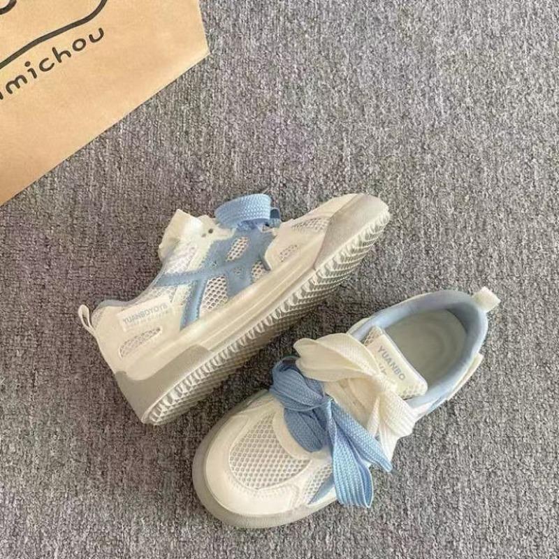 Fashion Womens Shoes Fashionable Versatile Platform Casual Board Shoes 2025 Summer New Mesh Breathable Casual Sneakers Zapatos De Mujer