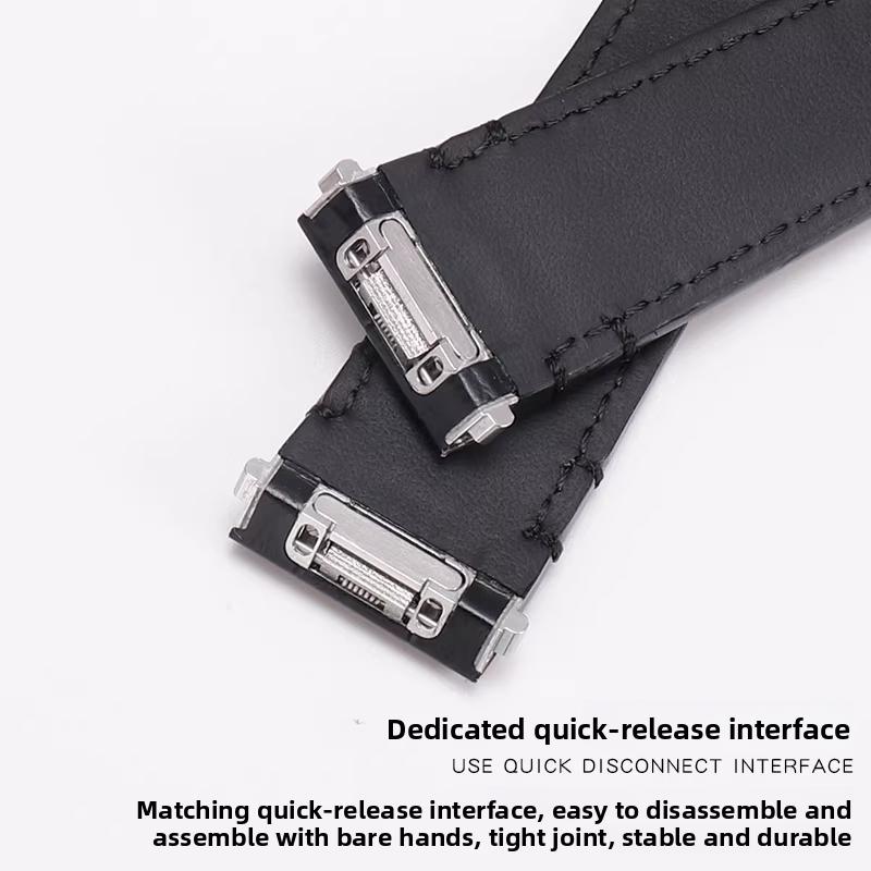 Quick-Release Cow Leather watchband For Cartier Santos  WSSA0009 WSSA0029 Men women replacement watch strap 19mm 21mm Black blue