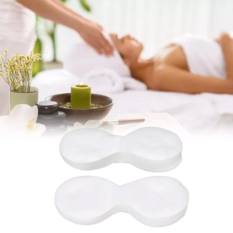 100/200 Stück Einweg Augenmaskenpapier Ultradünne Naturbaumwolle Augenpflege-Patches für Frauen Spa Augenabdeckungen Gesichtshautpflege-Werkzeuge
