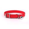 Crosspu Mehrfarbiges Lederhunde Halsband mit Glocke - Einfaches, flaches Design für Haustiere