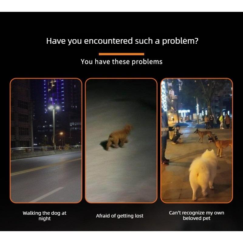 LED Pet Dog Cat Collar Pendant Night Safety Luminous Light IPX7 Waterproof Flashing Harness with Light for Dog Accessories