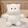 New 28cm Cute Cats Soft Stuffed Plush Toys Black White Grey Lovely Kitten Plushies Doll Gifts for Girls Home Desktop Ornament