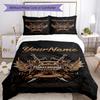 Motociclette Harley-Davidson Personalizza il tuo nome Set Biancheria da Letto Copripiumino Traspirante con Federe Decorazione per la Casa Regalo di Compleanno